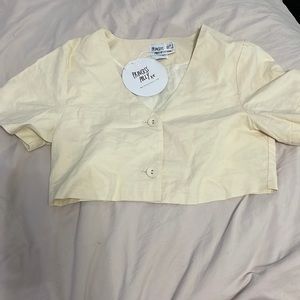 Princess Polly cropped button up shirt size 2
